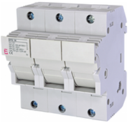3 Pole, 14 x 51 mm Fuse Size, and 16 to 6 AWG Wire Size Fuse Holder