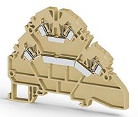 5.00 mm Width and 83.70 mm Height Beige Terminal Block