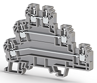 6.00 mm Width and 87.15 mm Height Gray Terminal Block