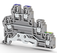6.00 mm Width and 71.70 mm Height Gray Terminal Block