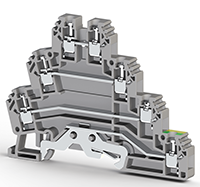 6.00 mm Width and 87.50 mm Height Gray Terminal Block