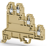 6.00 mm Width and 74.30 mm Height Beige Terminal Block