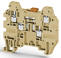 6.00 mm Width and 57.83 mm Height Beige Terminal Block