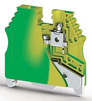 20.00 mm Width and 80.00 mm Height Yellow-Green Terminal Block