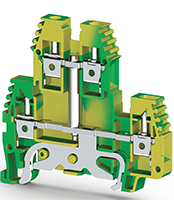 6.00 mm Width and 64.00 mm Height Yellow-Green Terminal Block
