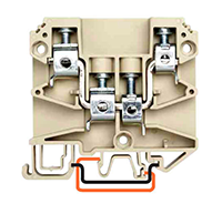 11.00 mm Width and 70.00 mm Height Beige Terminal Block