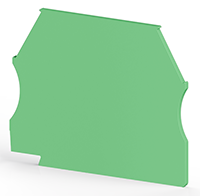 1.20 mm Width, 42.70 mm Height, and 34.00 mm Total Depth Green End Plate