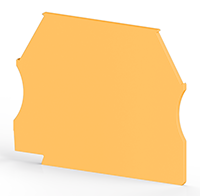 1.20 mm Width, 42.70 mm Height, and 34.00 mm Total Depth Yellow End Plate