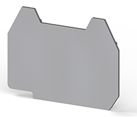 1.20 mm Width, 57.10 mm Height, and 39.70 mm Total Depth Gray End Plate