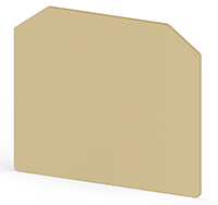 1.50 mm Width, 49.40 mm Height, and 40.30 mm Total Depth Beige End Plate