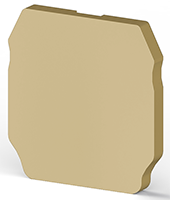 3.00 mm Width, 27.00 mm Height, and 28.15 mm Total Depth Beige End Plate