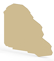 1.20 mm Width, 83.75 mm Height, and 58.00 mm Total Depth Beige End Plate