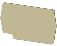 1.00 mm Width, 53.10 mm Height, and 30.30 mm Total Depth Beige End Plate