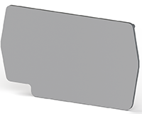 1.00 mm Width, 53.10 mm Height, and 30.30 mm Total Depth Gray End Plate