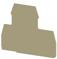 1.20 mm Width, 63.20 mm Height, and 50.80 mm Total Depth Beige End Plate