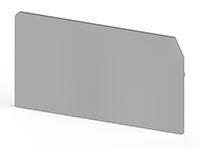 1.30 mm Width, 59.80 mm Height, and 27.30 mm Total Depth Gray End Plate