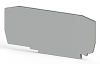 2.00 mm Width, 67.00 mm Height, and 29.00 mm Total Depth Gray End Plate