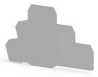 1.20 mm Width, 87.15 mm Height, and 54.50 mm Total Depth Gray End Plate