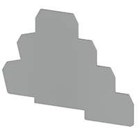 1.20 mm Width, 87.50 mm Height, and 62.50 mm Total Depth Gray End Plate