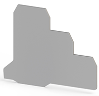 1.20 mm Width, 72.85 mm Height, and 54.70 mm Total Depth Gray End Plate