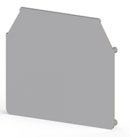 1.20 mm Width, 52.60 mm Height, and 47.55 mm Total Depth Gray End Plate