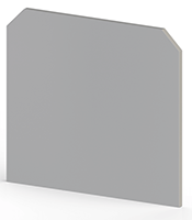 1.20 mm Width, 42.70 mm Height, and 39.00 mm Total Depth Gray Partition Plate