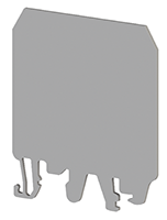 1.50 mm Width, 52.80 mm Height, and 62.40 mm Total Depth Gray Partition Plate