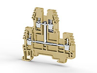 5.00 mm Width and 64.00 mm Height Beige Terminal Block