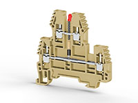 5.00 mm Width and 64.00 mm Height Beige Terminal Block