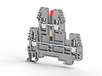 5.00 mm Width and 64.00 mm Height Gray Terminal Block