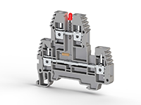 6.00 mm Width and 64.00 mm Height Gray Terminal Block