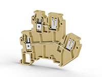 6.00 mm Width and 70.60 mm Height Beige Terminal Block