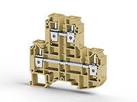10.00 mm Width and 78.65 mm Height Beige Terminal Block