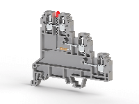 6.00 mm Width and 74.30 mm Height Gray Terminal Block