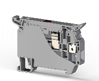 8.00 mm Width and 69.60 mm Height Gray Terminal Block