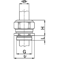 1.5 mm Pitch Thread and 5 mm Thread Length Metric Cable Gland for 3.5 to 5.0 mm Diameter Cable (1000.12.050LF) - 2