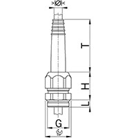 1.25 mm Pitch Thread and 6 mm Thread Length Metric Cable Gland for 3.8 to 4.8 mm Diameter Cable - 2