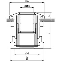 1.5 mm Pitch Thread and 21 mm Thread Length Metric Cable Gland for 5.0 to 6.5 mm Diameter Cable (1040.17.40.065) - 2