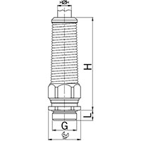 1.5 mm Pitch Thread and 8 mm Thread Length Metric Cable Gland for 17.0 to 24.5 mm Diameter Cable - 2