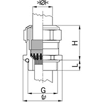 1.5 mm Pitch Thread and 5 mm Thread Length Metric Cable Gland for 4.5 to 6.0 mm Diameter Cable (1081.12.060) - 2