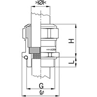 1.5 mm Pitch Thread and 5 mm Thread Length Metric Cable Gland for 3.5 to 5.0 mm Diameter Cable (1083.12.050) - 2