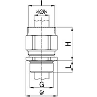 1.5 mm Pitch Thread and 10 mm Thread Length Metric Cable Gland for 110 to 140 mm Diameter Cable