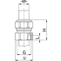 1.5 mm Pitch Thread and 6 mm Thread Length Metric Cable Gland for 6.0 to 10.5 mm Diameter Cable