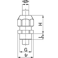 42 mm Wrench Width and 15 mm Thread Length NPT Cable Gland for 7.0 to 22.0 mm Diameter Cable - 2