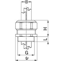 1.5 mm Pitch Thread and 12 mm Thread Length Metric Cable Gland for 2.5 to 4.0 mm Diameter Cable - 2