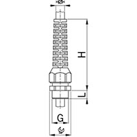 19 mm Wrench Width and 15 mm Thread Length NPT Cable Gland for 3.0 to 8.0 mm Diameter Cable (1546.N0375.08) - 2