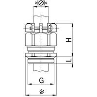 1.5 mm Pitch Thread and 9 mm Thread Length Metric Cable Gland for 32.0 to 37.0 mm Diameter Cable - 2