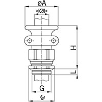 1.5 mm Pitch Thread and 5 mm Thread Length Metric Cable Gland for 6.0 to 10.5 mm Diameter Cable (1801.10.17) - 2