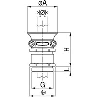 1.5 mm Pitch Thread and 5 mm Thread Length Metric Cable Gland for 6.0 to 8.0 mm Diameter Cable (1801.17) - 2