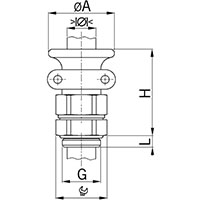 24 mm Wrench Width and 12 mm Thread Length Cable Gland for 9.0 to 11.0 mm Diameter Cable - 2